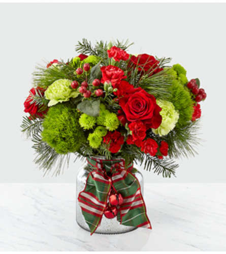 The Jingle Bells™ Bouquet - Deluxe. An arrangement by Mardi Gras Florist.