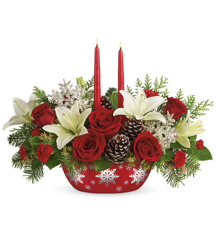 Snowflake Treasures Centerpiece (Teleflora)