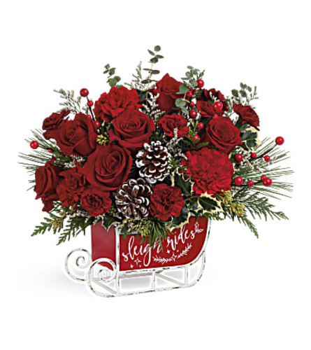 Vintage Sleigh Ride Holiday Bouquet