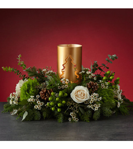 Evergreen Christmas Centerpiece