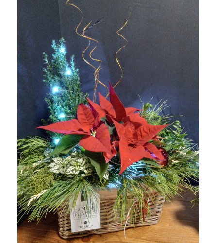 Christmas Tree Centrepiece Basket Large