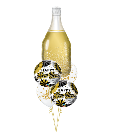 Golden New Year Cheerful Balloon Bouquet