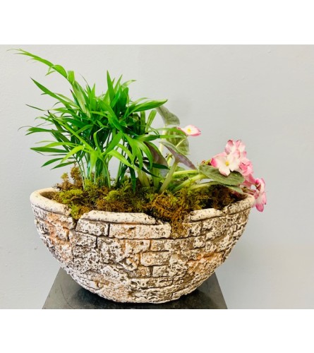 Rustic Stone Planter