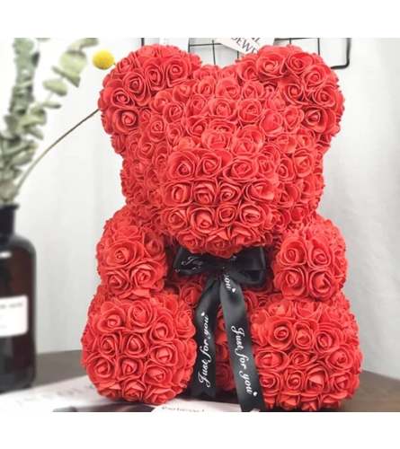 Love Red Rose Bear