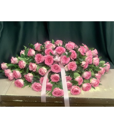 Pink Love Casket Spray