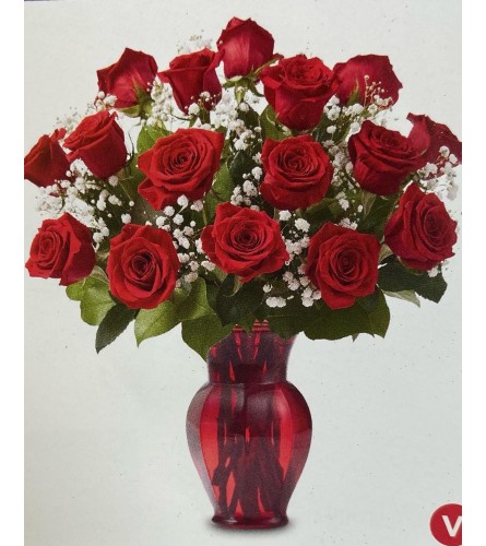 Blooming roses of love bouquet