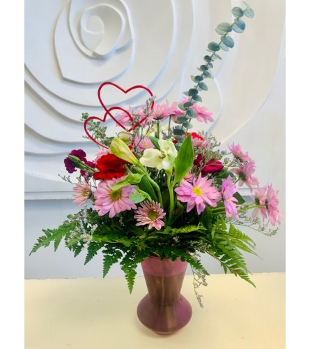 Mauve Morning Love. An arrangement by Marianna's Flower Island.