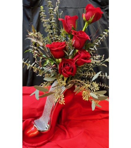 High Heel w/ Red Roses