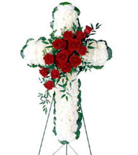 Floral cross spray