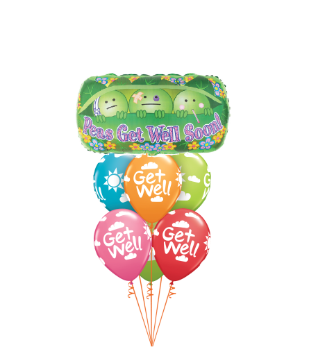 Peas Get Well Soon! Awesome Balloon Bouquet