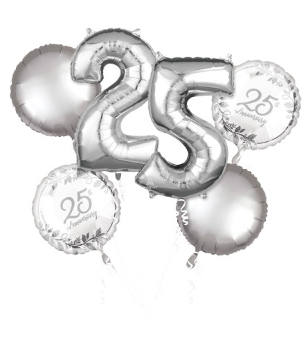 Happy 25th Anniversary Super Fun Foil Bouquet