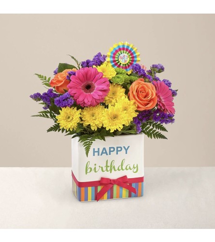 Birthday Brights Bouquet by Conny's Flower Shop