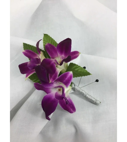 Purple Orchid Boutonniere 2022