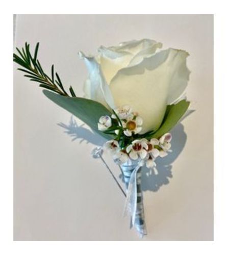 White Rose Boutonniere 2022