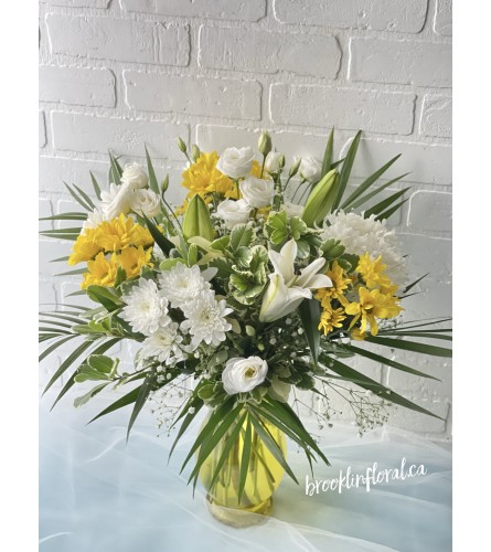 Lemon Meringue. An arrangement by Brooklin Floral and Garden Shoppe Inc..