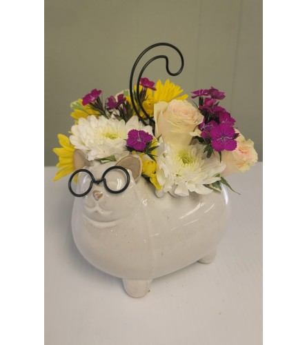 PROFESSOR KITTY - Deluxe. An arrangement by Twigs Flower Company.