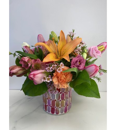 Teleflora's Pink Mosaic Bouquet