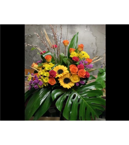 Colourful Seasons Urn Spray