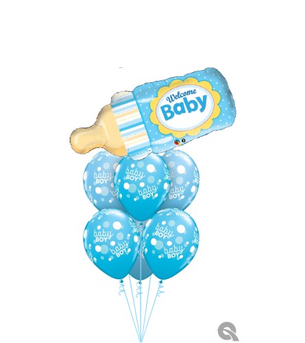 Welcome Baby Boy Awesome Balloon Bouquet