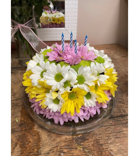 Beautiful Birthday Flower Cake