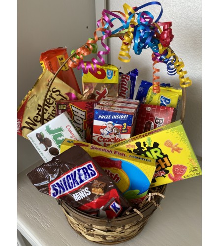 Mixed Candy Snack Basket