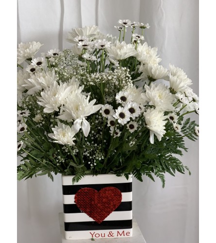Pure Romance Daisy Vase by Floratechnics