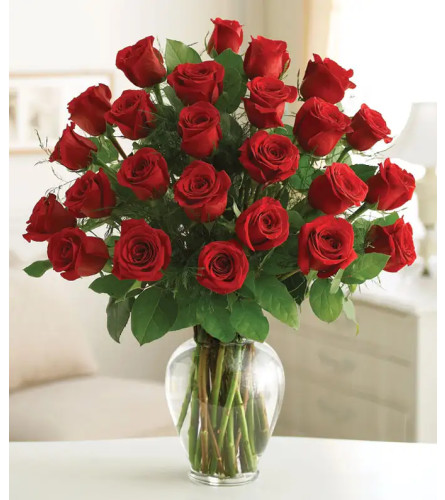 Two Dozen Romantic Red Roses