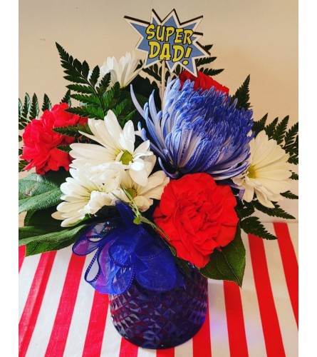 FATHER'S DAY BLUE MOON BOUQUET. An arrangement by A Loving Touch Florist.