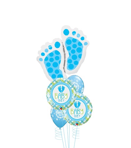 Baby Boy Feet Cheerful Balloon Bouquet