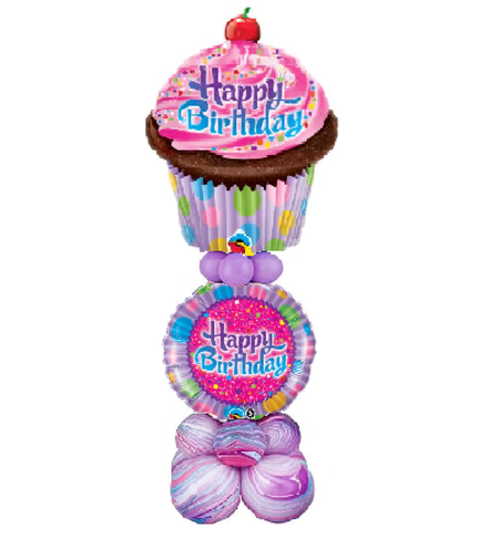 Birthday Cupcake Balloon Luxury Design