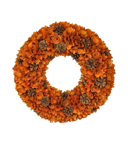 22" Fall Woodchip Wreath