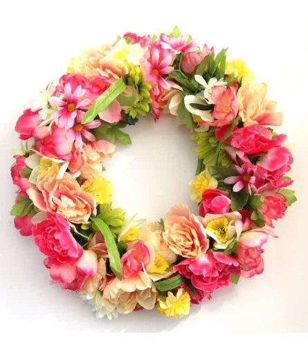 Silk Flower Wreath 6