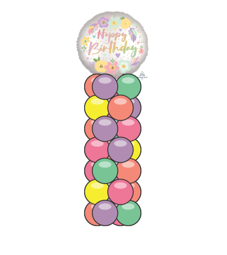 Boho Birthday Mini Balloon Column