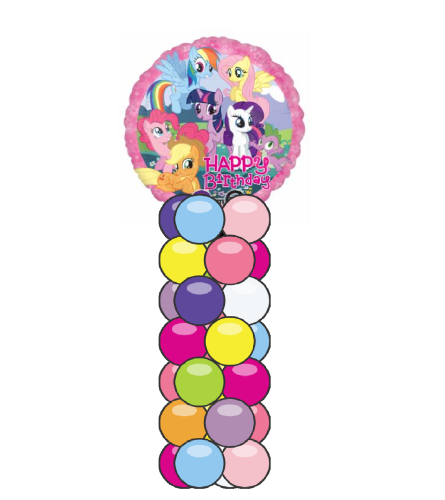 My Little Pony Birthday Mini Balloon Column