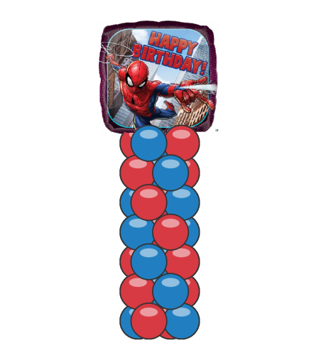 Spiderman Happy Birthday Mini Balloon Column