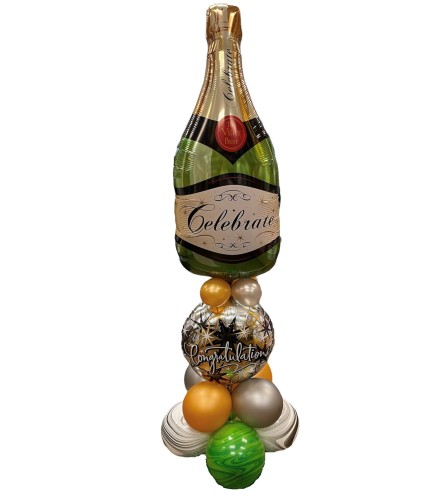 Celebrate Bottle Congrats Elegant Balloon Luxury Design