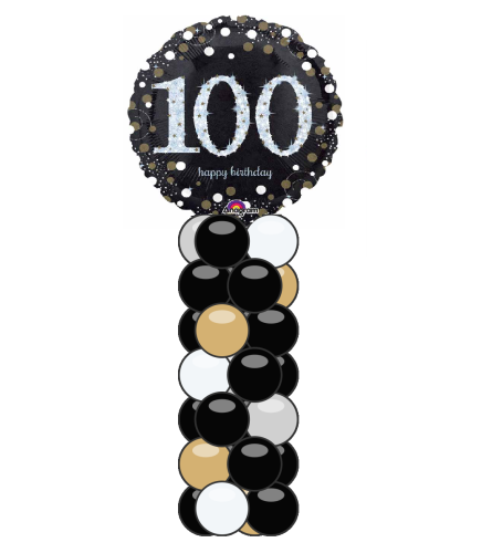 Sparkling Birthday 100 Mini Balloon Column