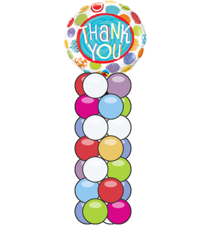 Thank You Patterned Mini Balloon Column