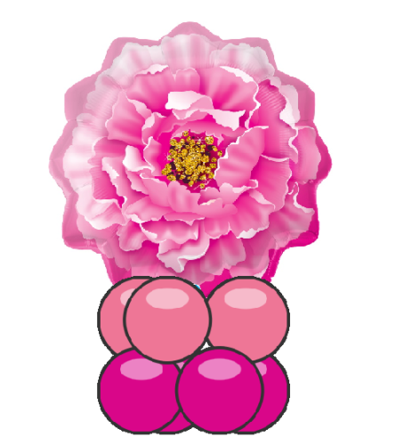 Pink Peony Balloon Super Table Topper