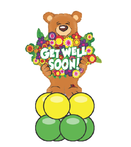 Beary Big Get Well Balloon Super Table Topper