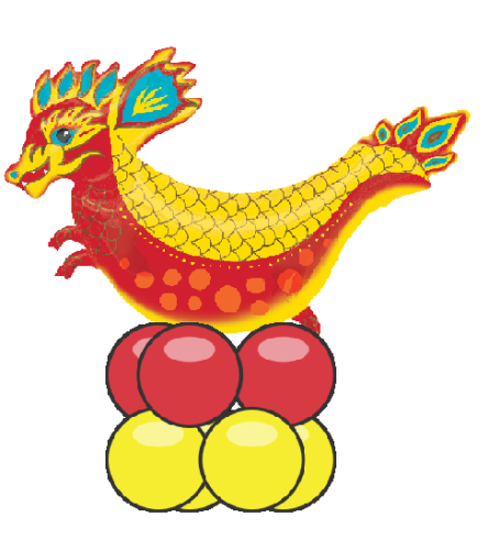 Fiery Dragon Balloon Super Table Topper