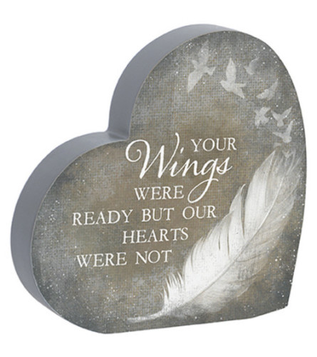 Heart Plaque 'Your Wings'