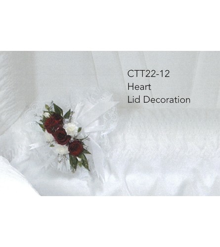 Red & White Heart Lid Decoration(Ctt22-12)