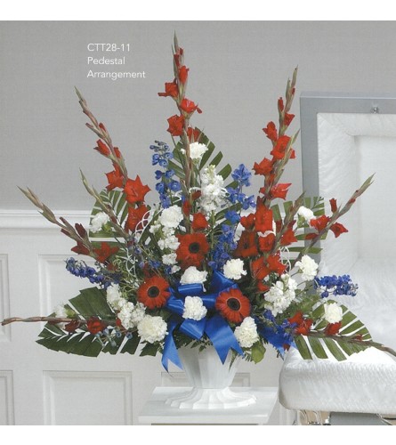 Red White & Blue Pedestal Arrangement(Ctt28-11)