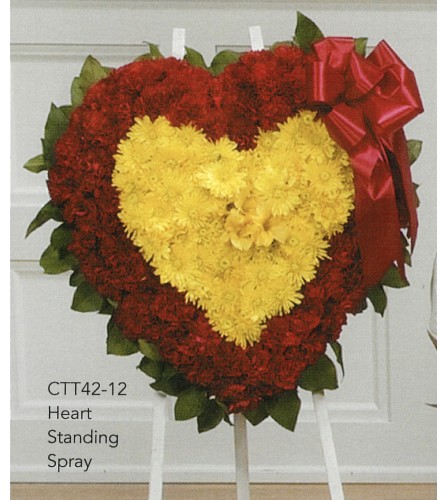 Red & Yellow Solid Heart(Ctt42-12)