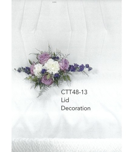 Purple & White Lid Decoration(Ctt48-13)