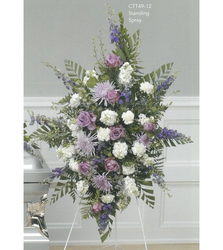 Purple & White Hanging Spray(Ctt49-12)