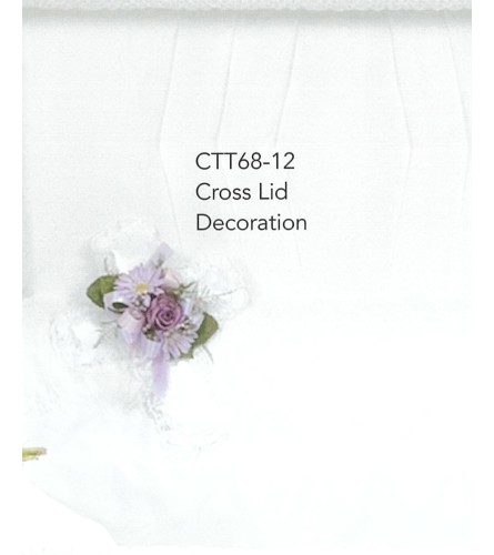 Pink & Purple Cross Lid Decoration(Ctt68-12)