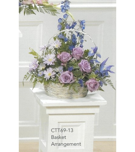 Purple Basket Arrangement(Ctt69-13)