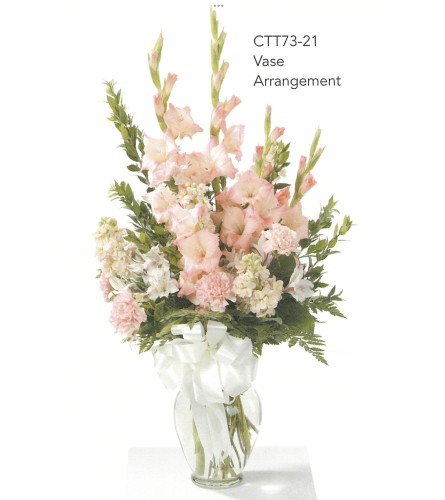 Pink Pedestal Vase(Ctt73-21)